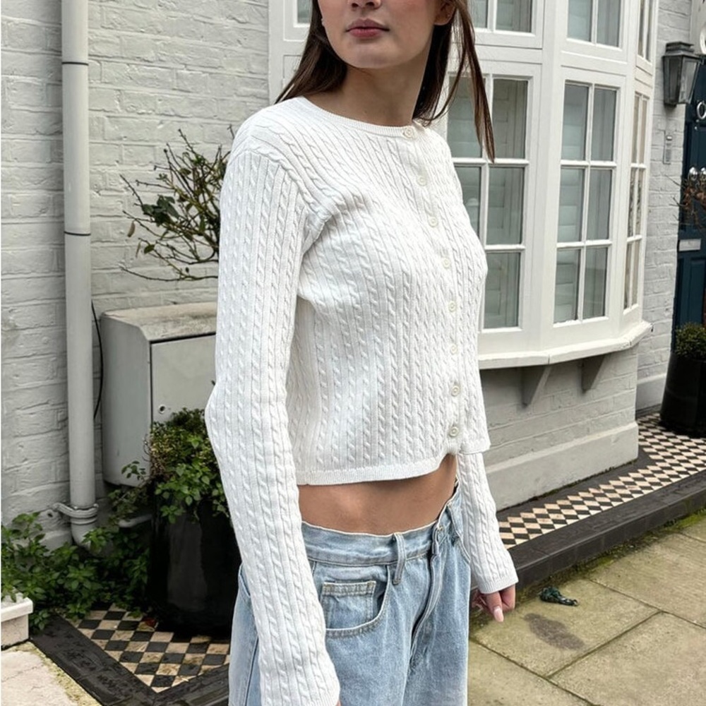 White cardigan from BM